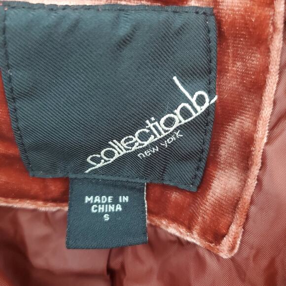 Collection B New York Velour Bomber Quilted Jacket - Size S - Picture 6 of 9